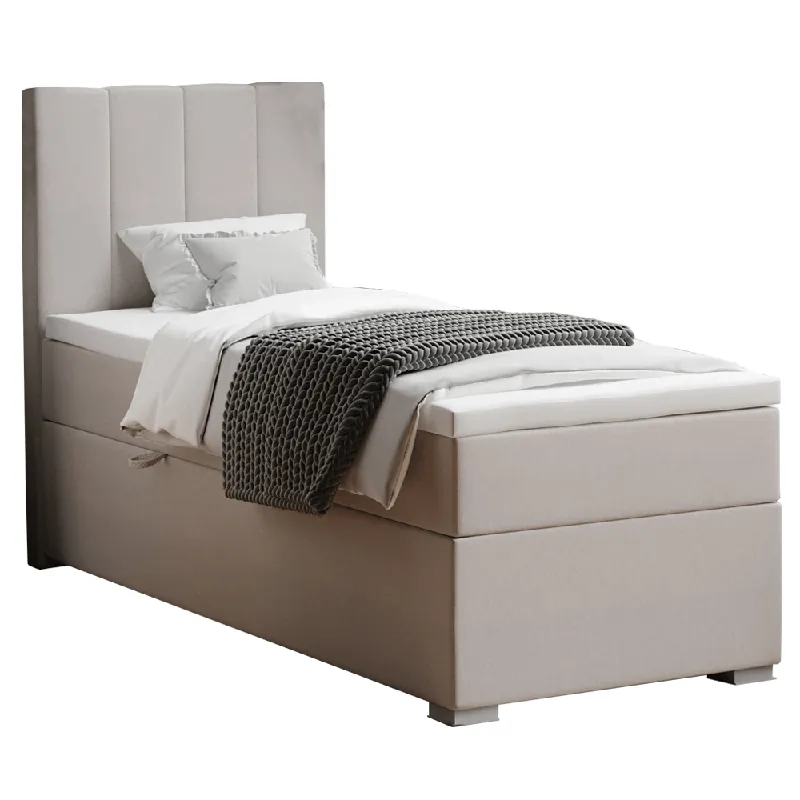 Biztonságos fizetés Boxspring ágy, egyszemélyes, taupe, 80x200, balos, BRED