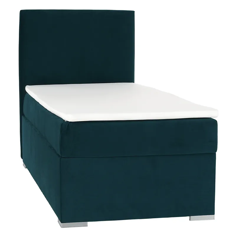 Végkiárusítás Boxspring ágy, egyszemélyes, zöld, 80x200, balos, SAFRA